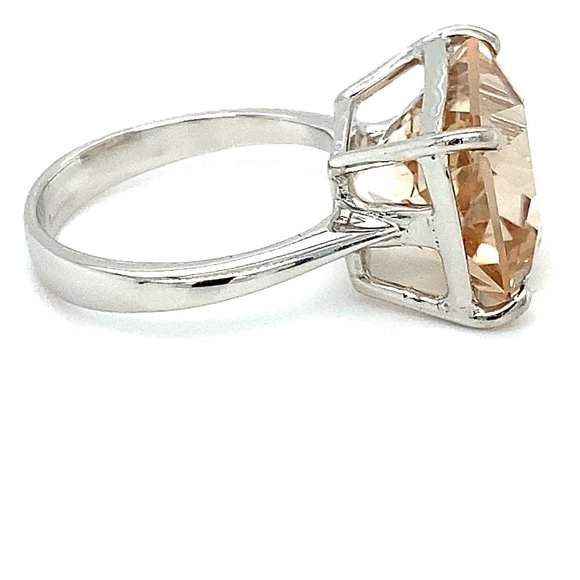 Imperial Topaz 13.43ct Solid 18K White Gold Ring - Picture 3 of 6